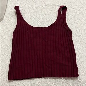 Fashion Nova Burgundy Ribbed Camisole